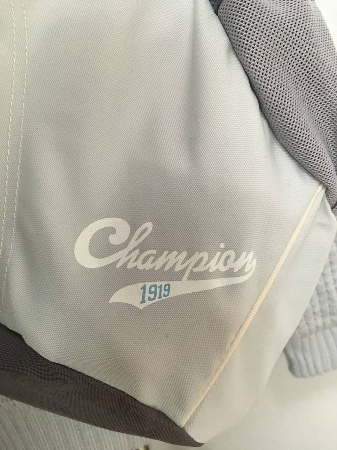 일본빈티지 챔피온 뮤트 소라그레이 블루 슬링백 크로스백 백팩 상품이미지7