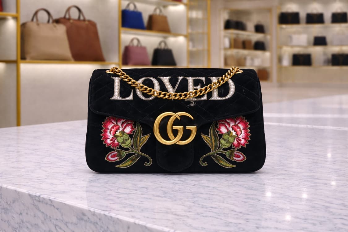 [A급] 구찌 GG 마몽 펄 플로라 숄더백 미디엄 판매합니다!!! 상품이미지1