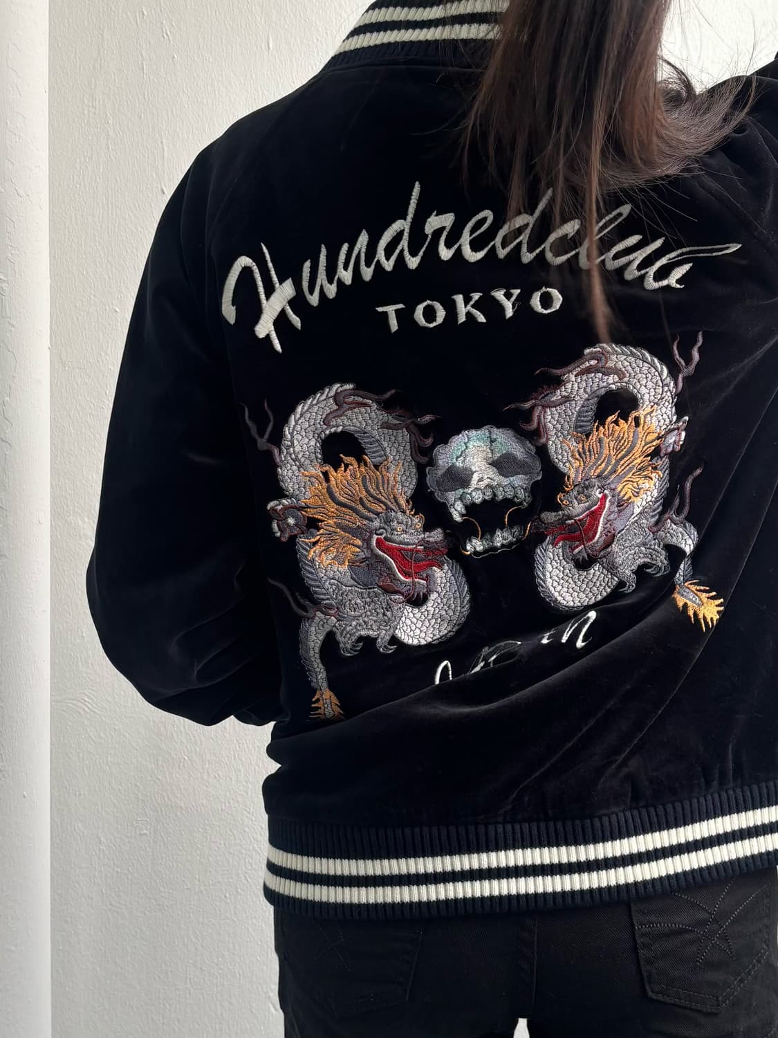 Hundredclub Velvet Dragon Skull Sukajan 상품이미지5
