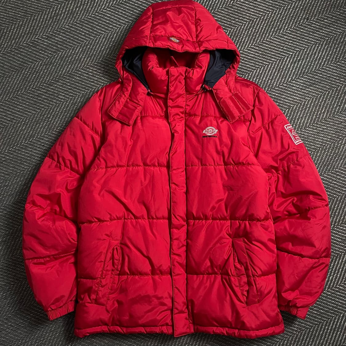 디키즈 USA 오리지날 퀼팅 경량 패딩 레드o 4994 상품이미지1