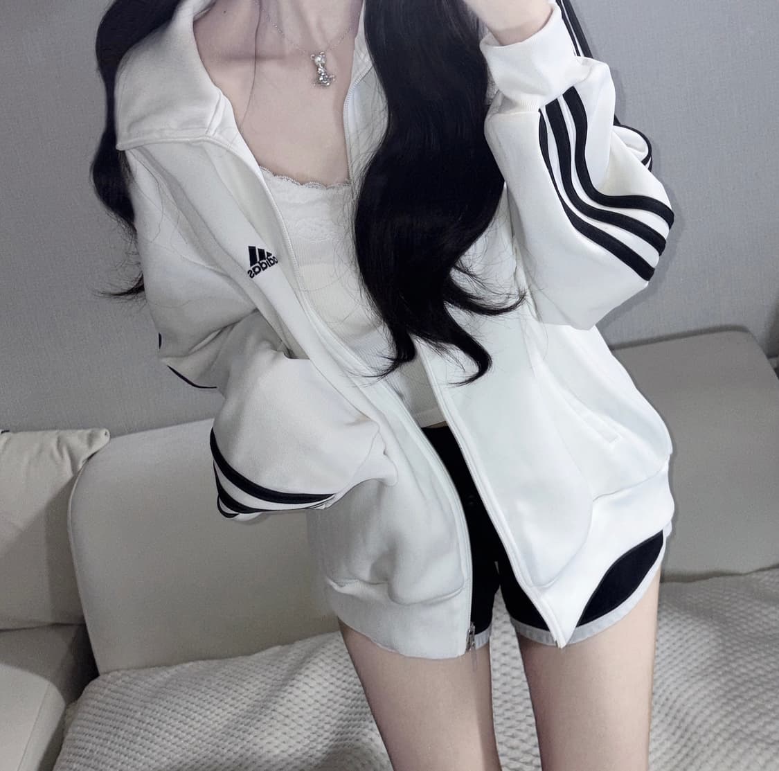 🐰아디다스 코튼 면 데일리 집업 희귀매물🤍 상품이미지2