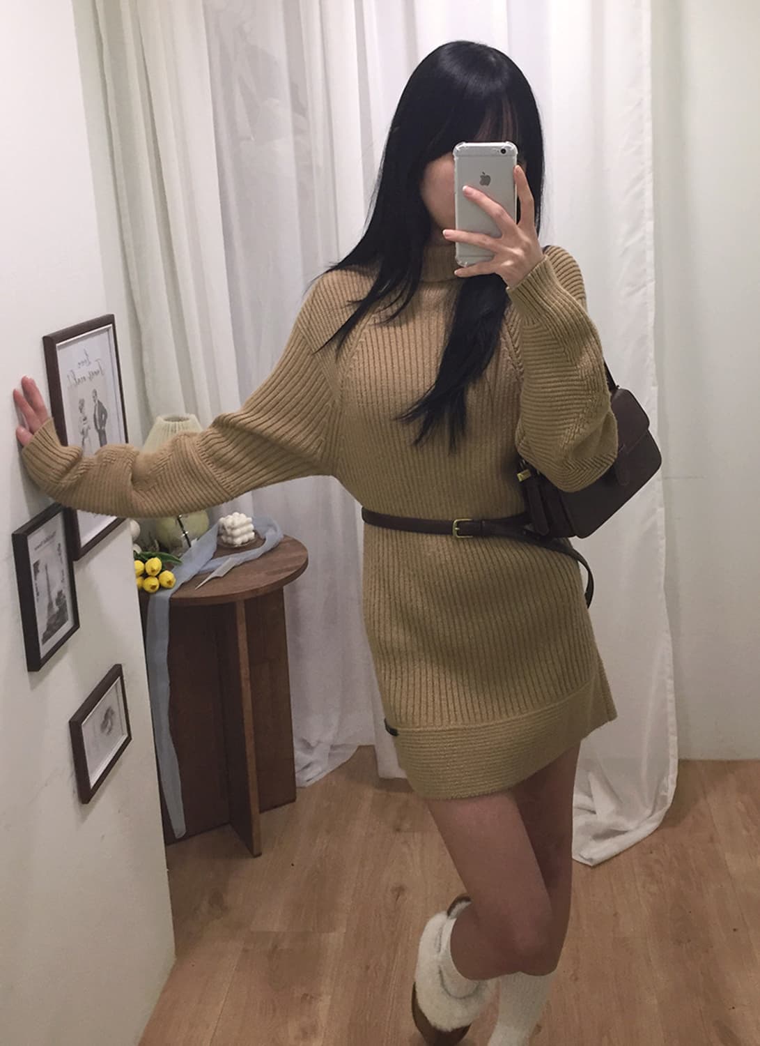 여성 구찌 모크넥 니트 원피스 95~100 상품이미지1