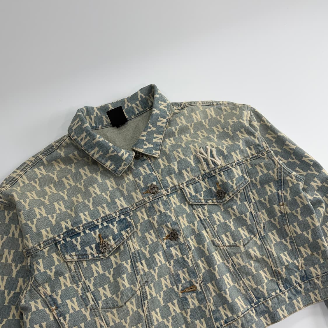 Mlb 엠엘비 ny 모노그램 데님 자켓  상품이미지4