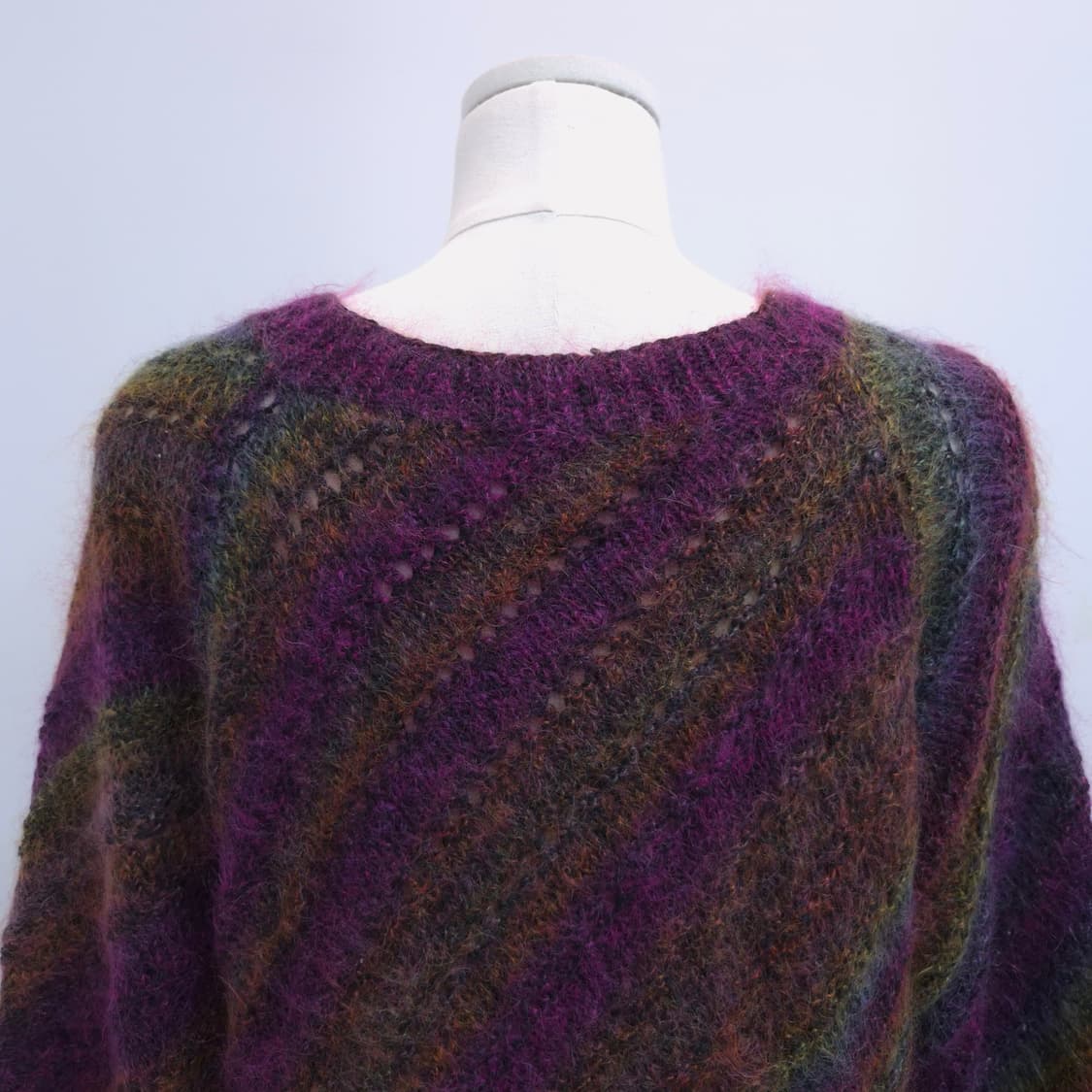 멀티 스트라이프 모헤어 니트 원피스형 스웨터 상품이미지7