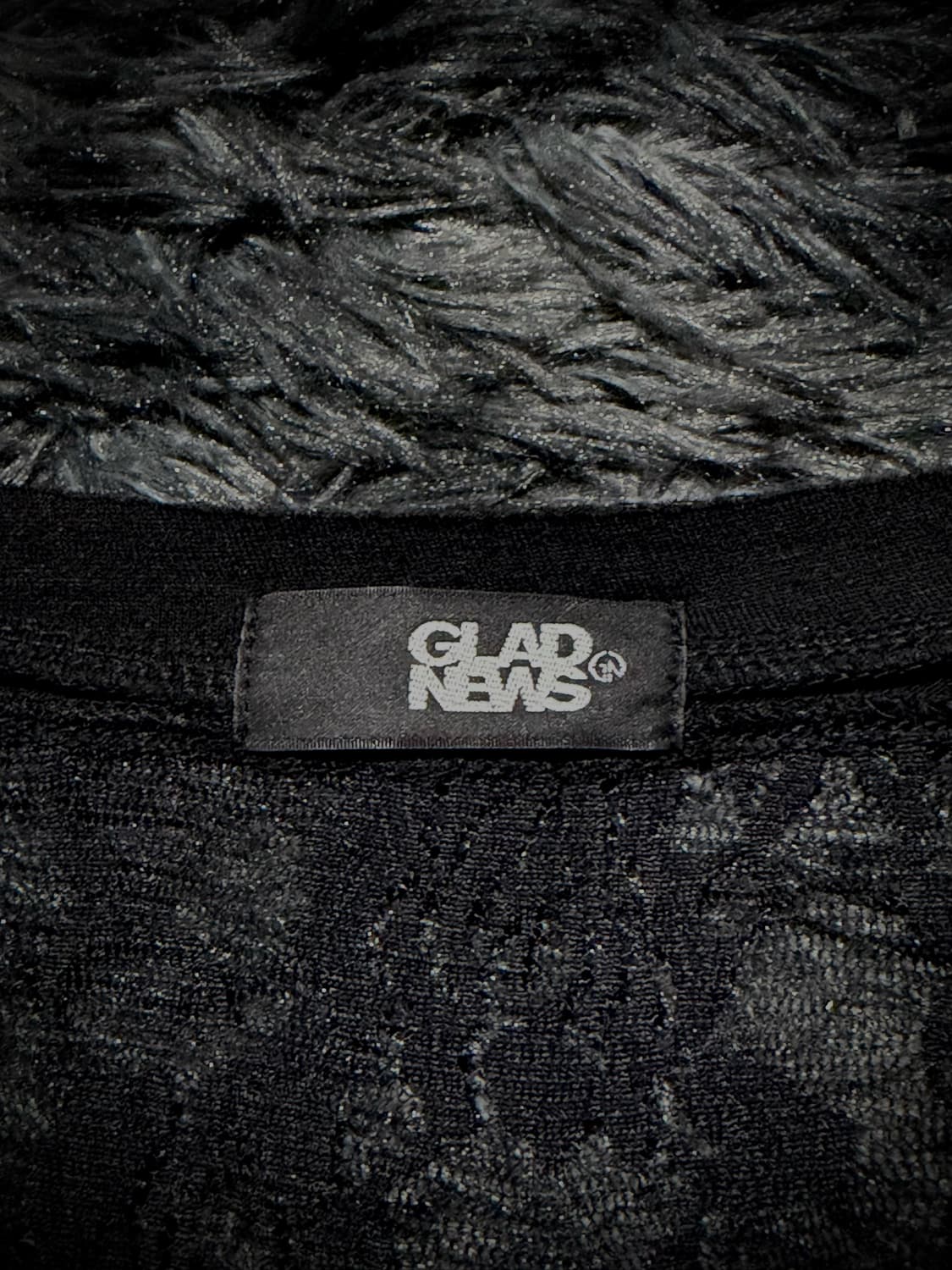 GLAD NEWS 레이스 스트라이프 프린지 블랙 슬리브리스 상품이미지9