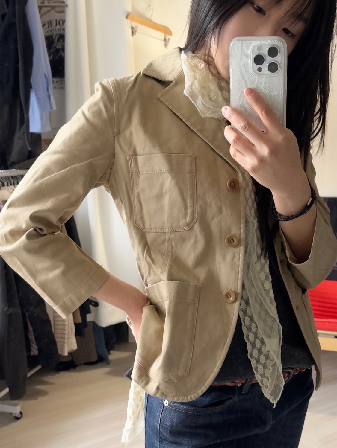 [PAUL SMITH] pink stitch cotton blazer 상품이미지1