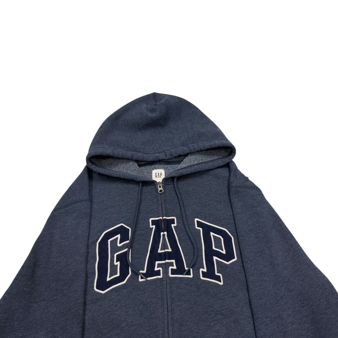 GAP 빈티지 스펠로고 기모 후드집업 자켓 차콜네이비 XL 상품이미지2