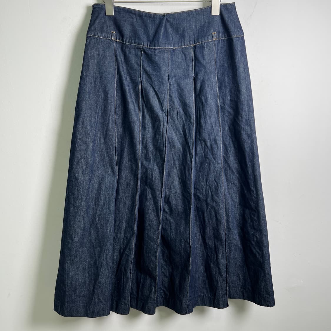 마시모두띠 플리츠 데님 롱 스커트 M 상품이미지6