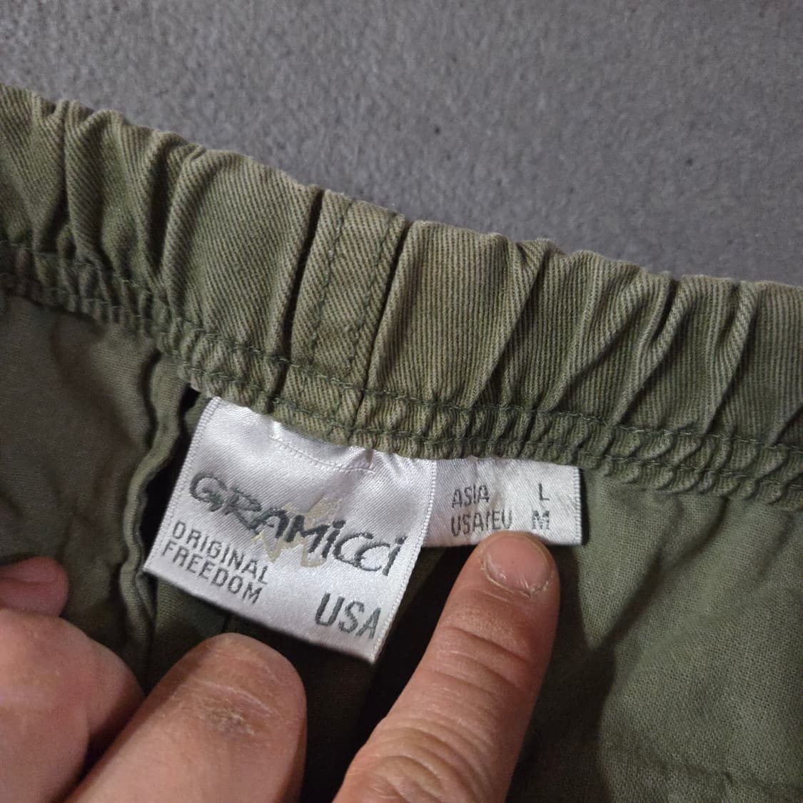 그라미치 루즈 테이퍼드 릿지 팬츠 아시아L 올리브 상품이미지6