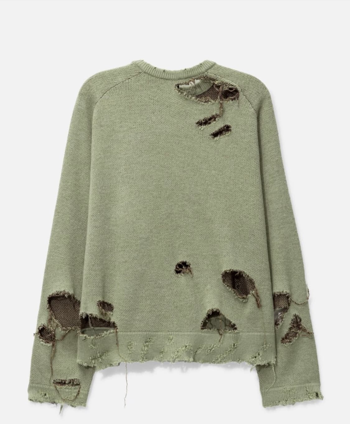 안셀름 데미지 니트 그린 ANCELLM DAMAGE KNIT 상품이미지2