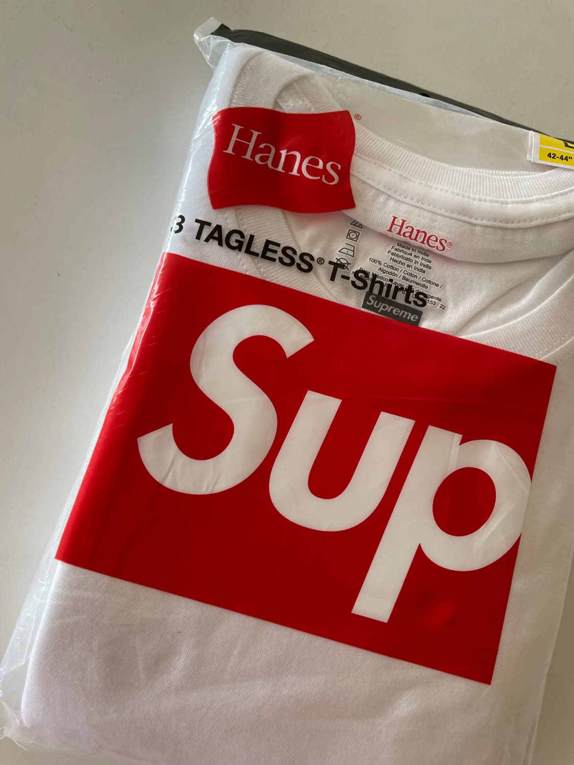 L사이즈 supreme 슈프림 헤인즈 반팔 티셔츠  상품이미지2