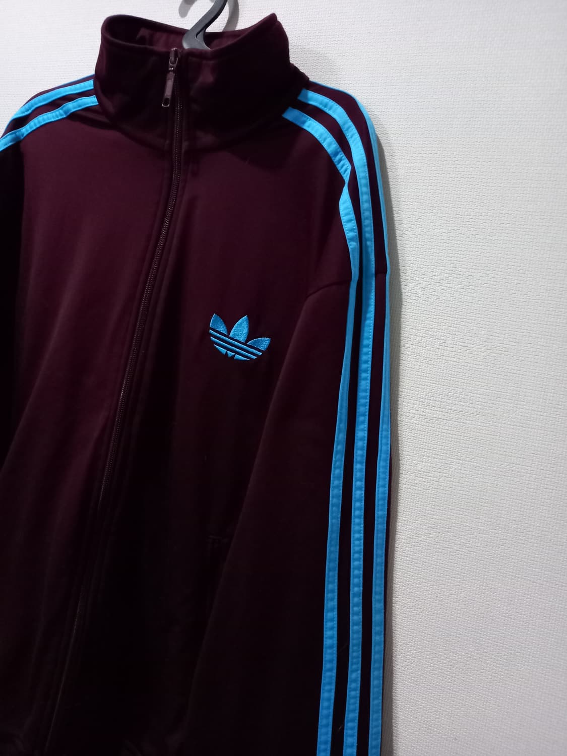 아디다스 파이어버드 마룬 스카이블루 트랙탑 저지 져지집업 100~105 상품이미지2
