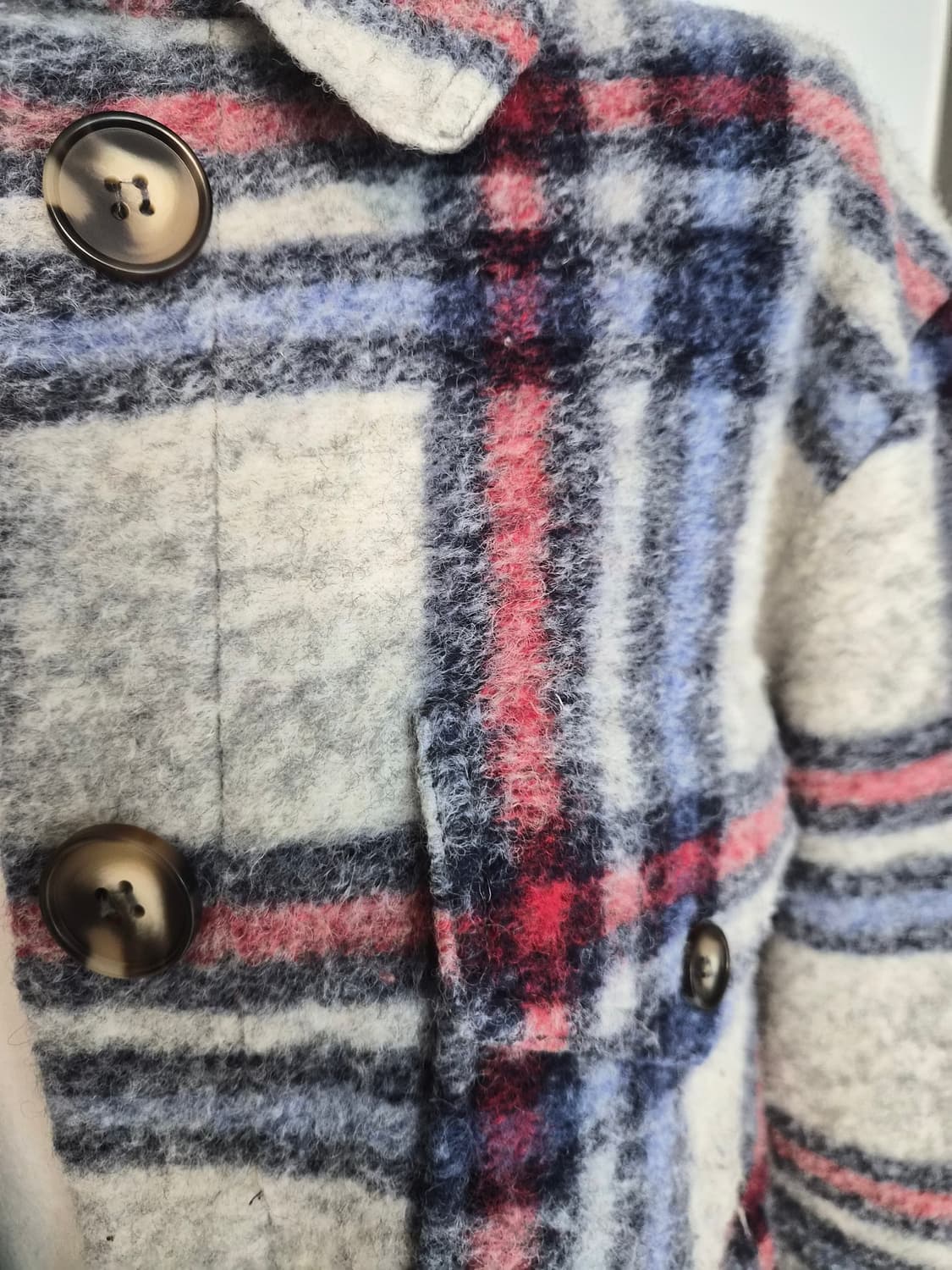 [WEGO] 위고 체크 울 스타일 포근한 셔츠 자켓 (셔켓) 상품이미지3