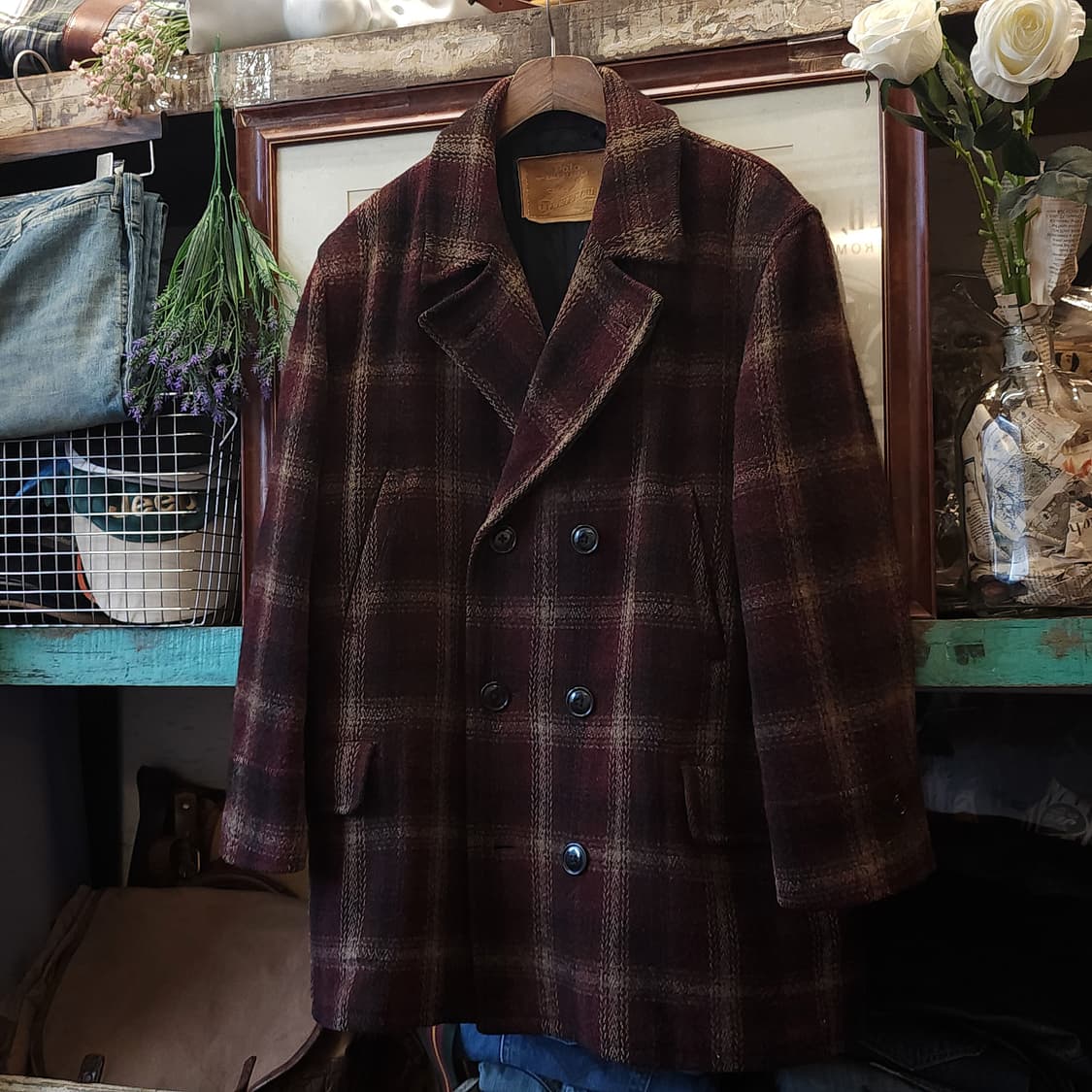 90s 폴로 랄프로렌 울 코트 폴로 스포츠맨 피코트 헤비울 L 상품이미지1