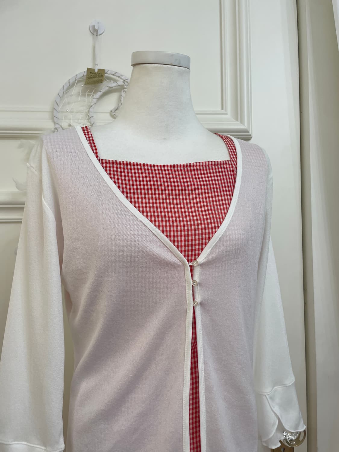 white 3button summer cardigan(size-L) 상품이미지6
