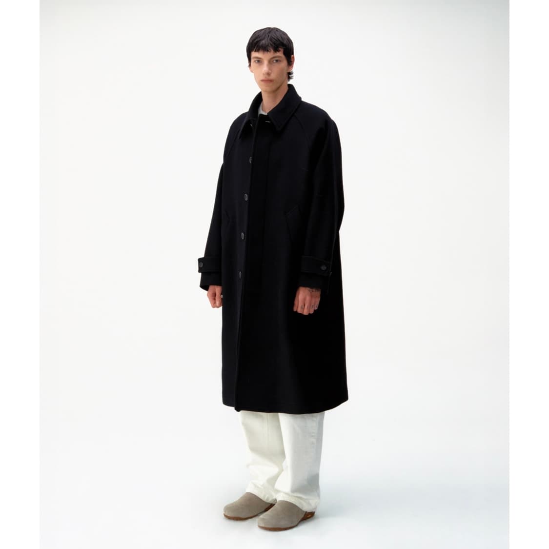 쿠어 벨란디 캐시미어 블렌드 발마칸 코트 (블랙) 상품이미지2