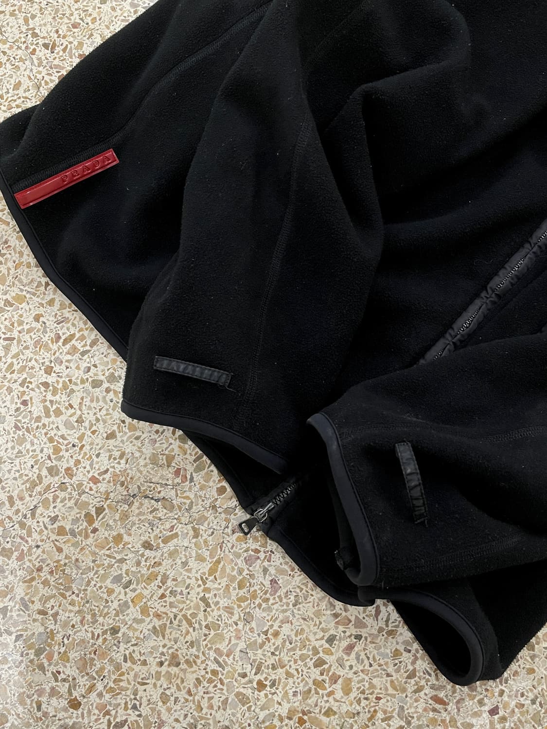 Rare!)00s Prada Sports Black Fleece Zip 상품이미지4