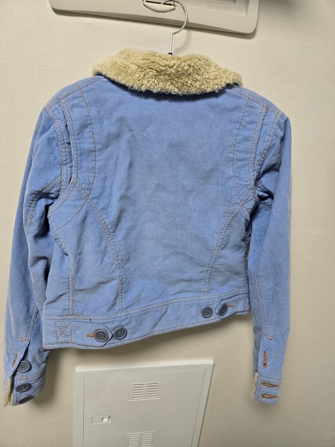 디젤 하늘색 코듀 뽀글이 자켓 상품이미지2