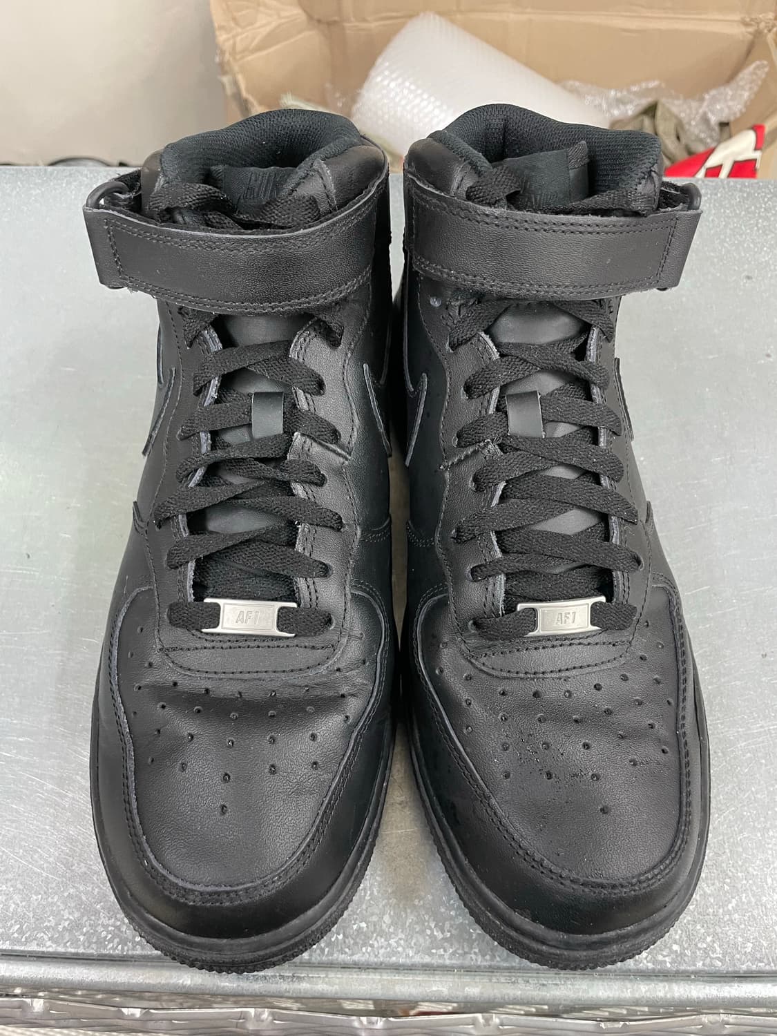 나이키 에어포스1 미드 블랙 285 (gr-4148) 상품이미지5