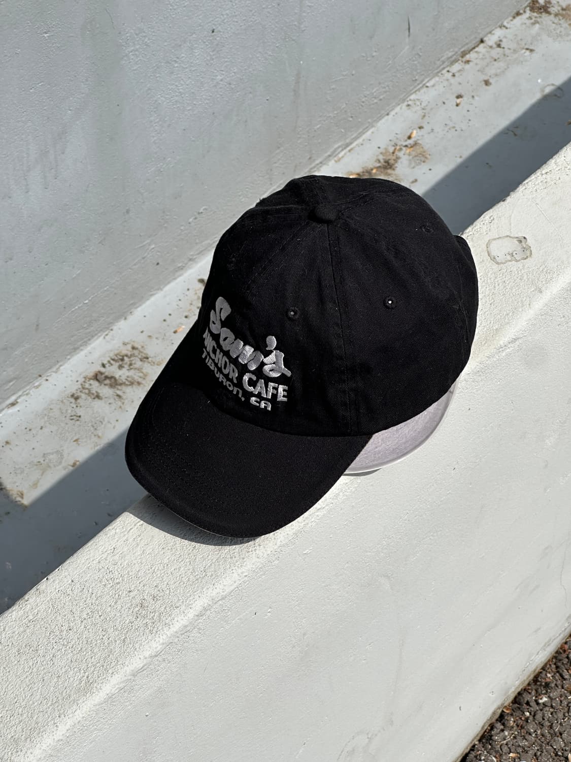 [F] Sails Anchor Cafe 로고 빈티지 블랙 볼캡 모자 상품이미지2