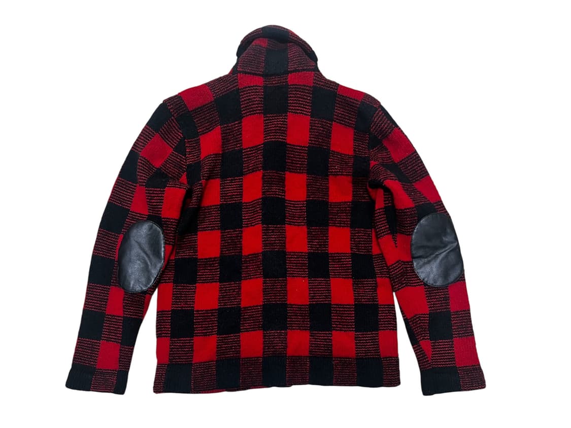 폴로랄프로렌 울 체크 숄가디건 L 상품이미지3