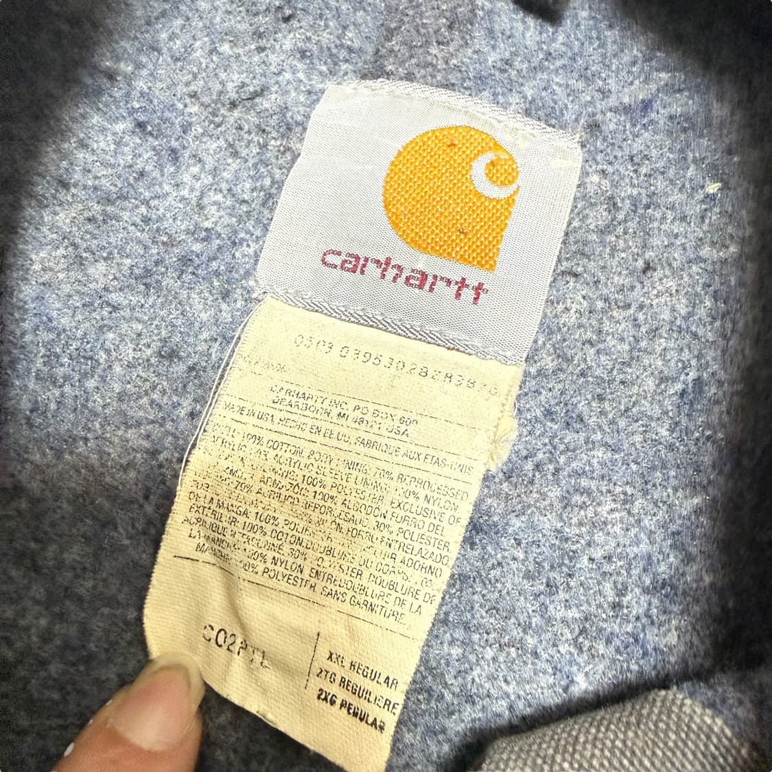 USA)빈티지 칼하트 초어자켓 모스그린 XXL 상품이미지9