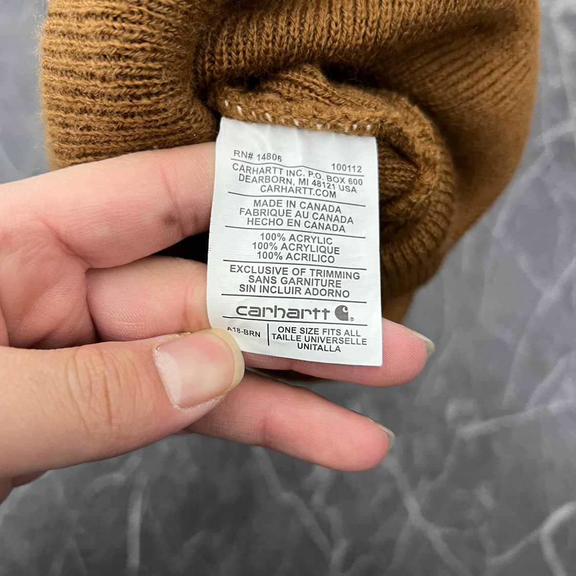 칼하트 x LABROSSEOUL 비니 브라운 상품이미지3