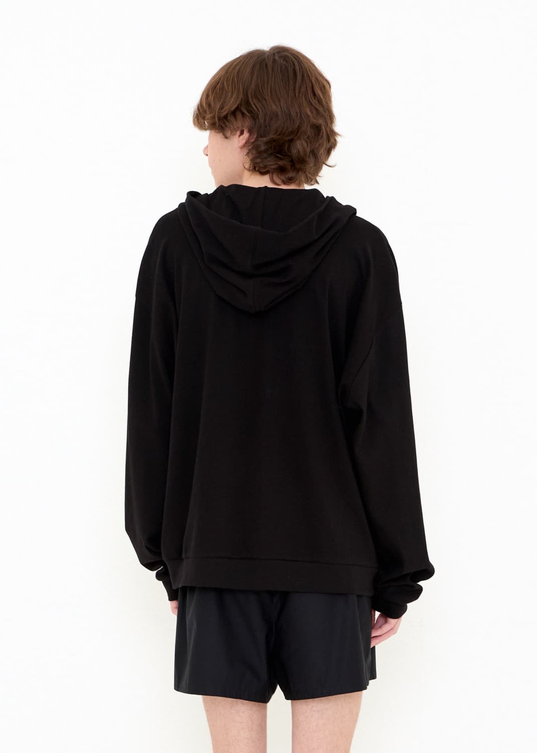 261 LIGHTWEIGHT ZIP HOODIE (BLACK) 상품이미지4
