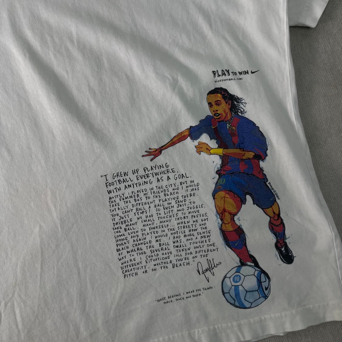 105 나이키 00s 호나우지뉴 반팔 티셔츠 상품이미지3