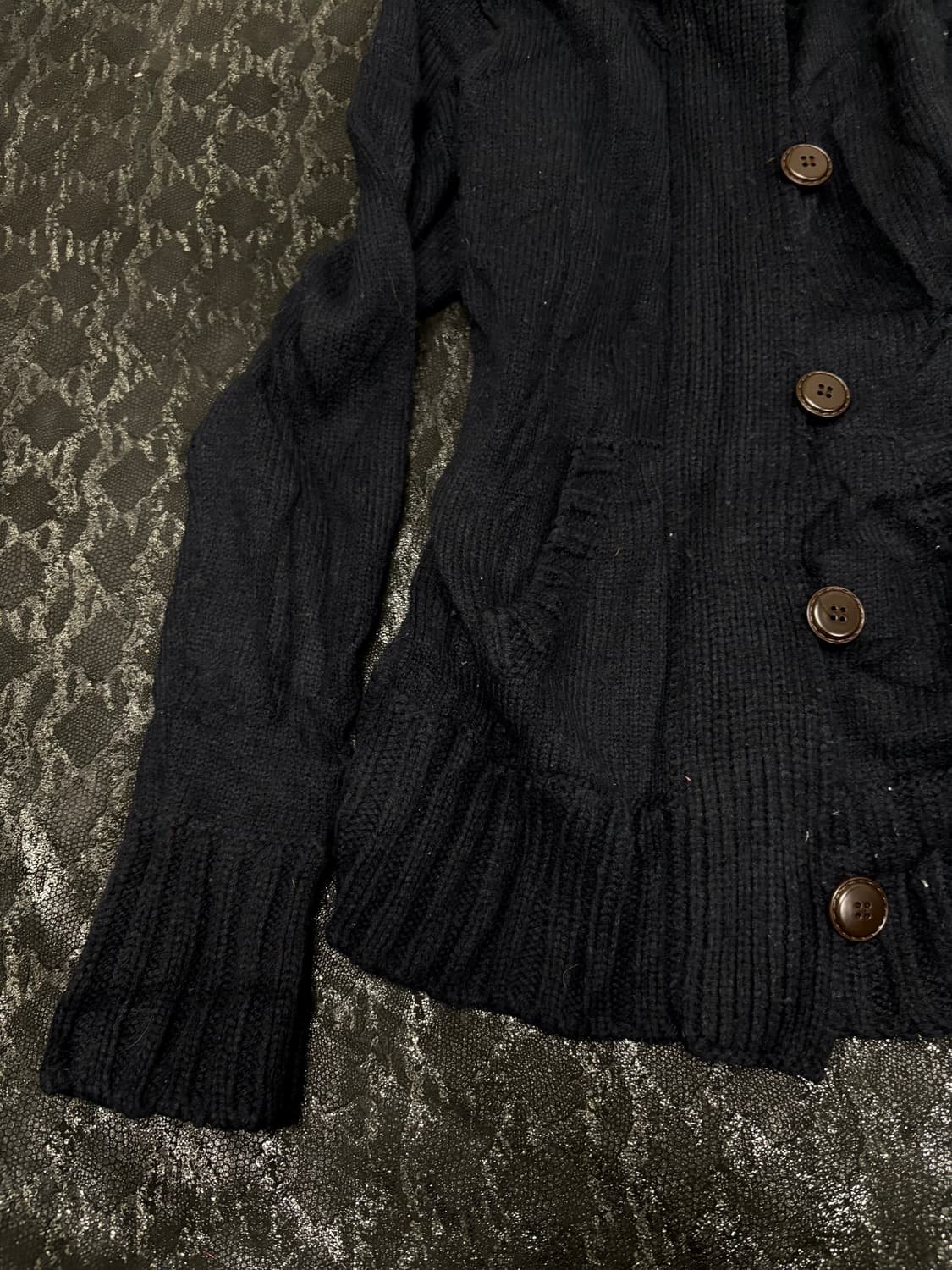 “Vintage” Navy Slim Fit Fur Hoodie Zip U 상품이미지8