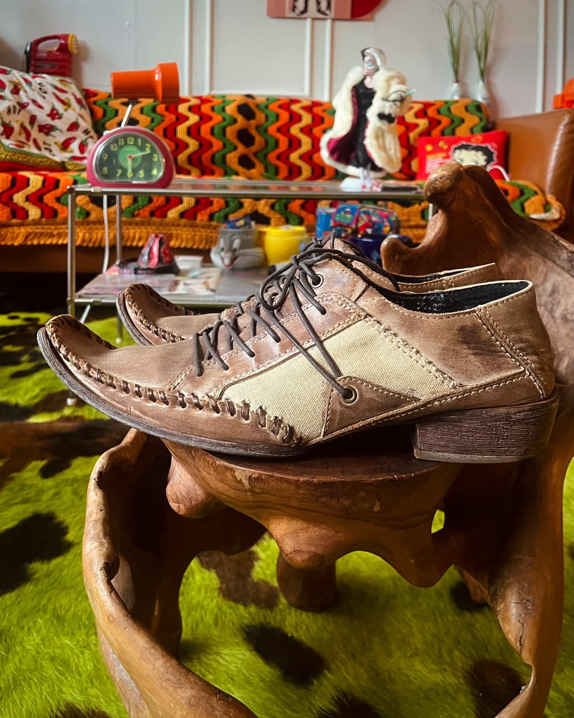 Whoop de doo Upturned-Toe Leather Shoes 상품이미지4