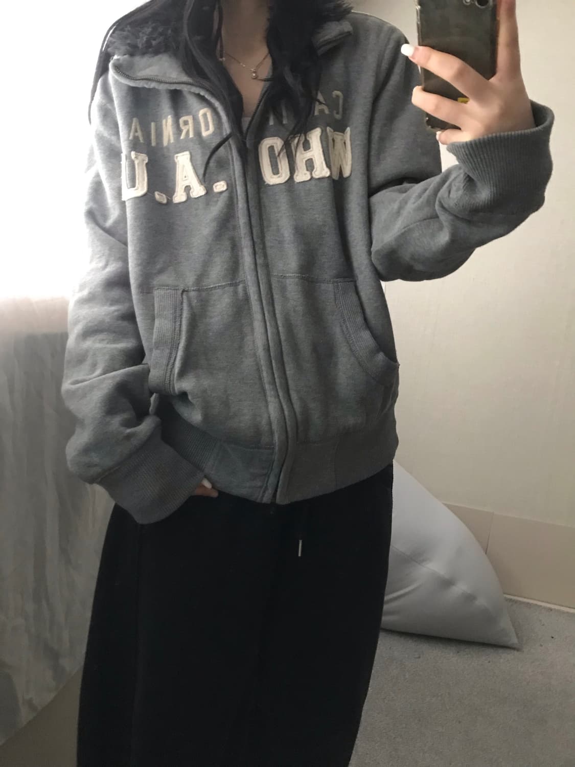 후아유 그레이 울프죠 집업 상품이미지6