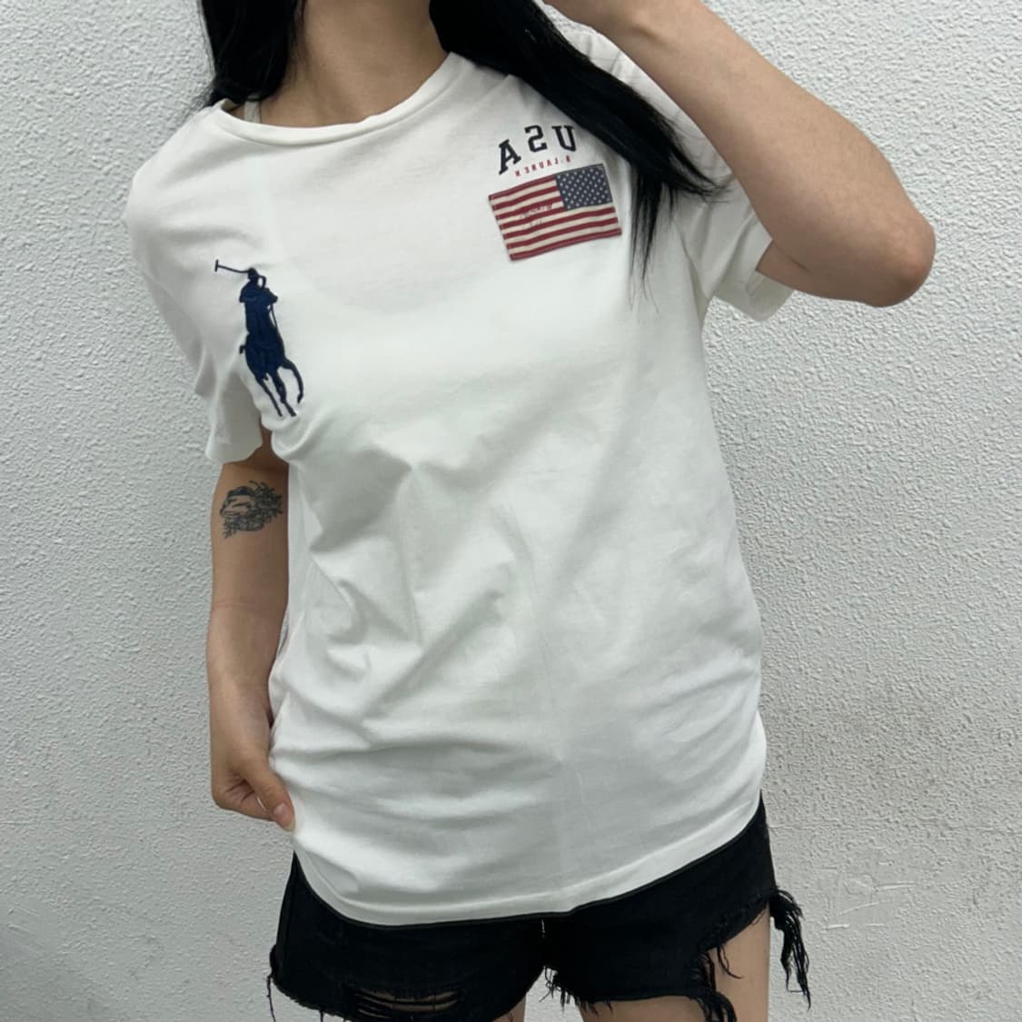 폴로 랄프로렌 빅포니 성조기 반팔 M 상품이미지1