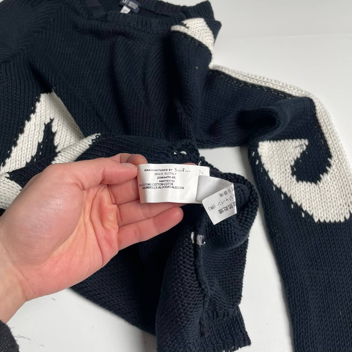 Armani jeans 후크 AJ 레터링 니트 (italy)   상품이미지8