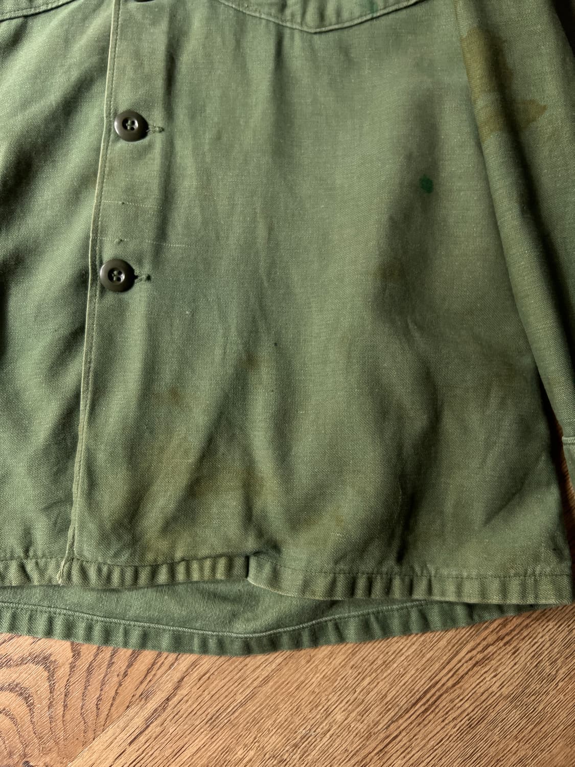 [M]60's 오리지널 U.S ARMY OG-107 더티워싱 셔츠 상품이미지6