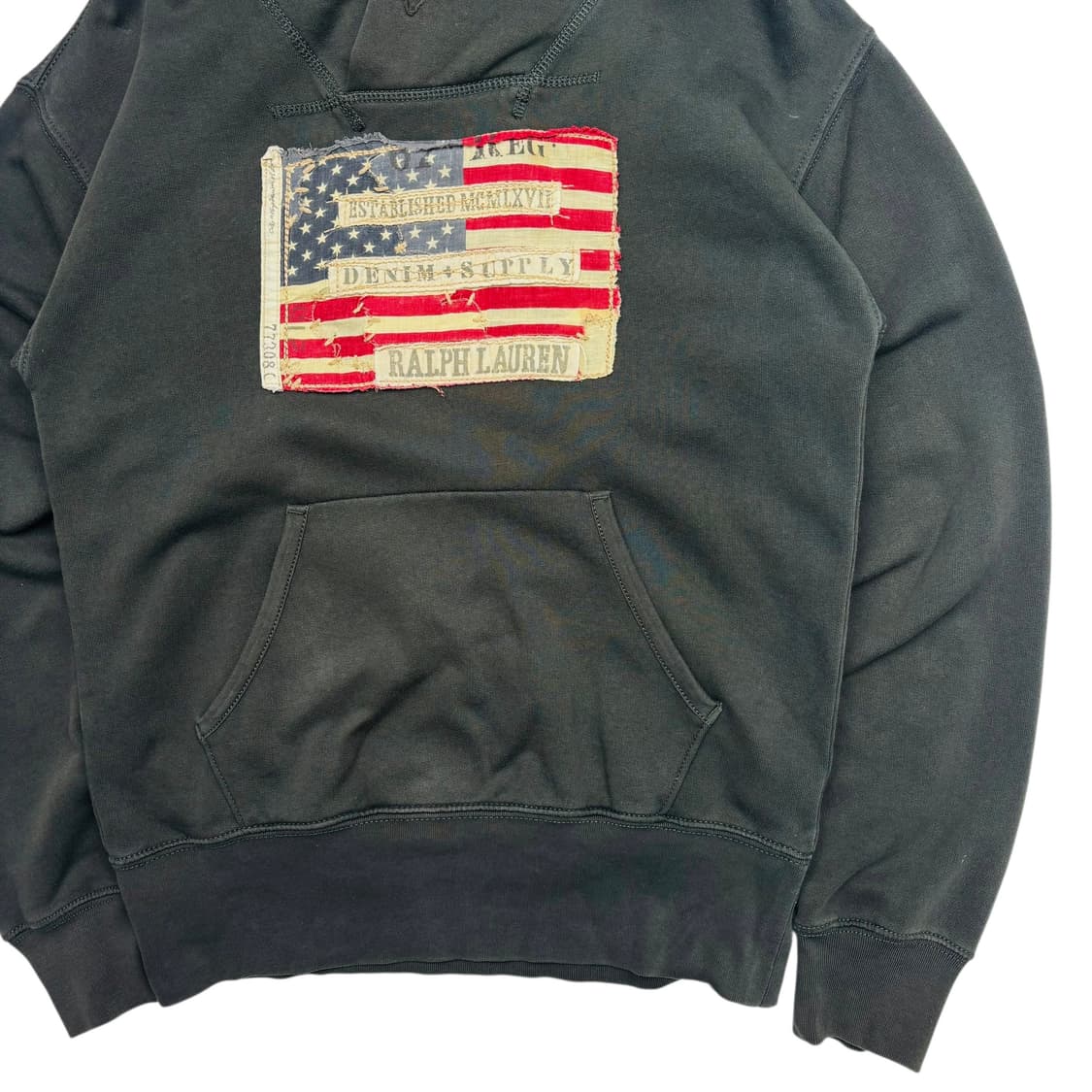 데님앤서플라이 차콜 성조기 후드티 XS 상품이미지3