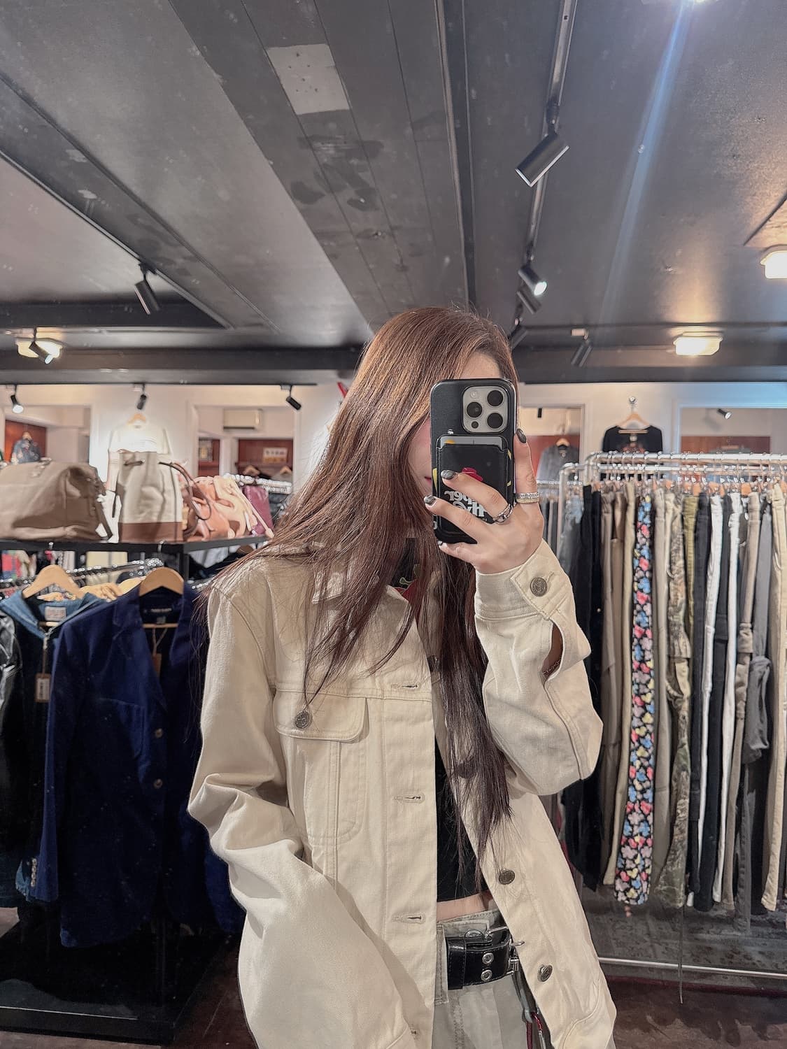 apc 아페쎄 아이보리 트러커 데님 자켓 M 상품이미지8