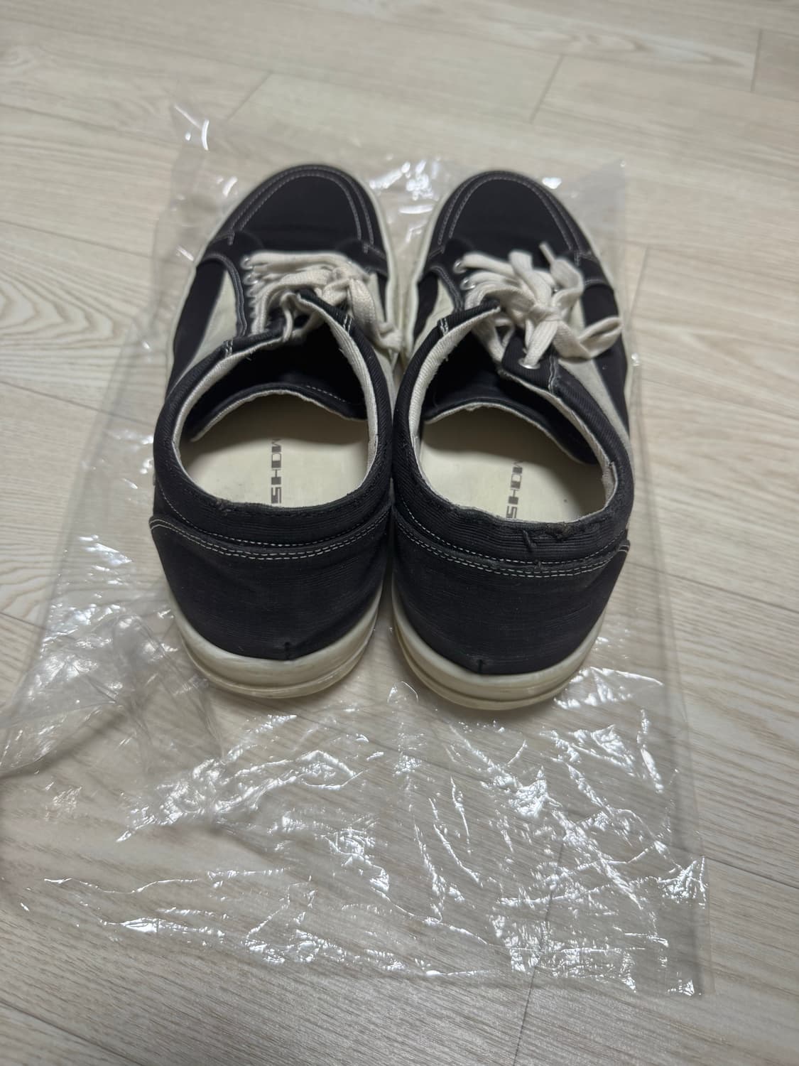 릭오웬스 다크쉐도우 빈티지 스니커즈 블랙 밀크 43 상품이미지5