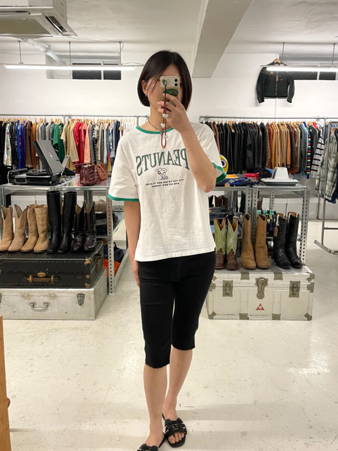PEANUTS snoopy ringer t-shirts 스누피 링거티 상품이미지2
