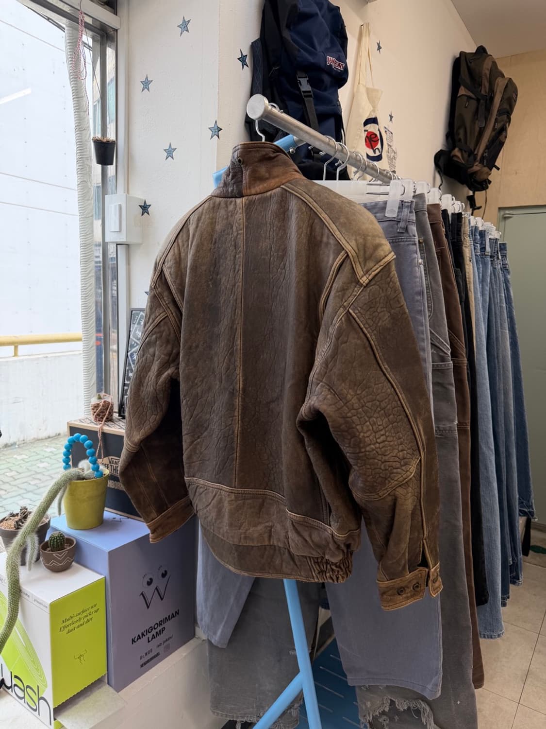 Vtg sheep skin bomber jacket 상품이미지5