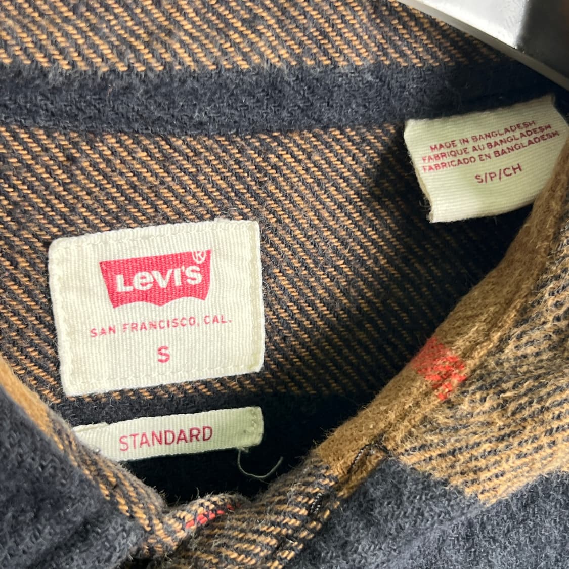 Levis 리바이스 클래식 워커 체크 플란넬 셔츠 S 상품이미지3
