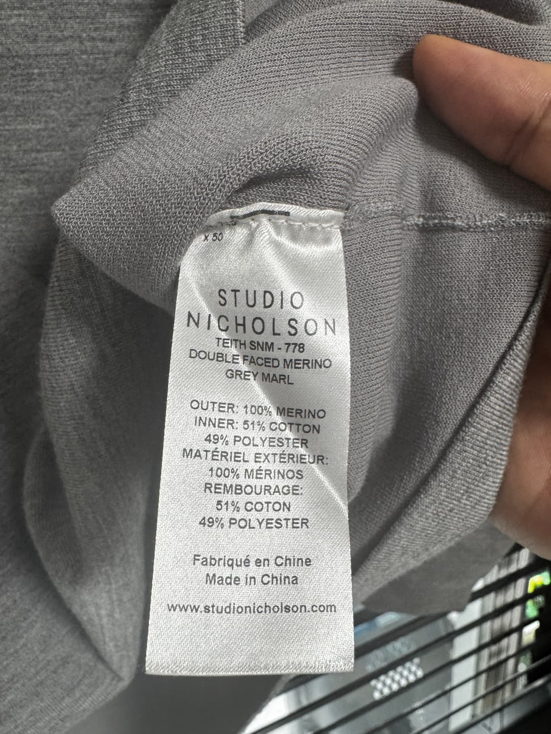 Studio Nicholson 반집업 메리노 울 니트 L 상품이미지4