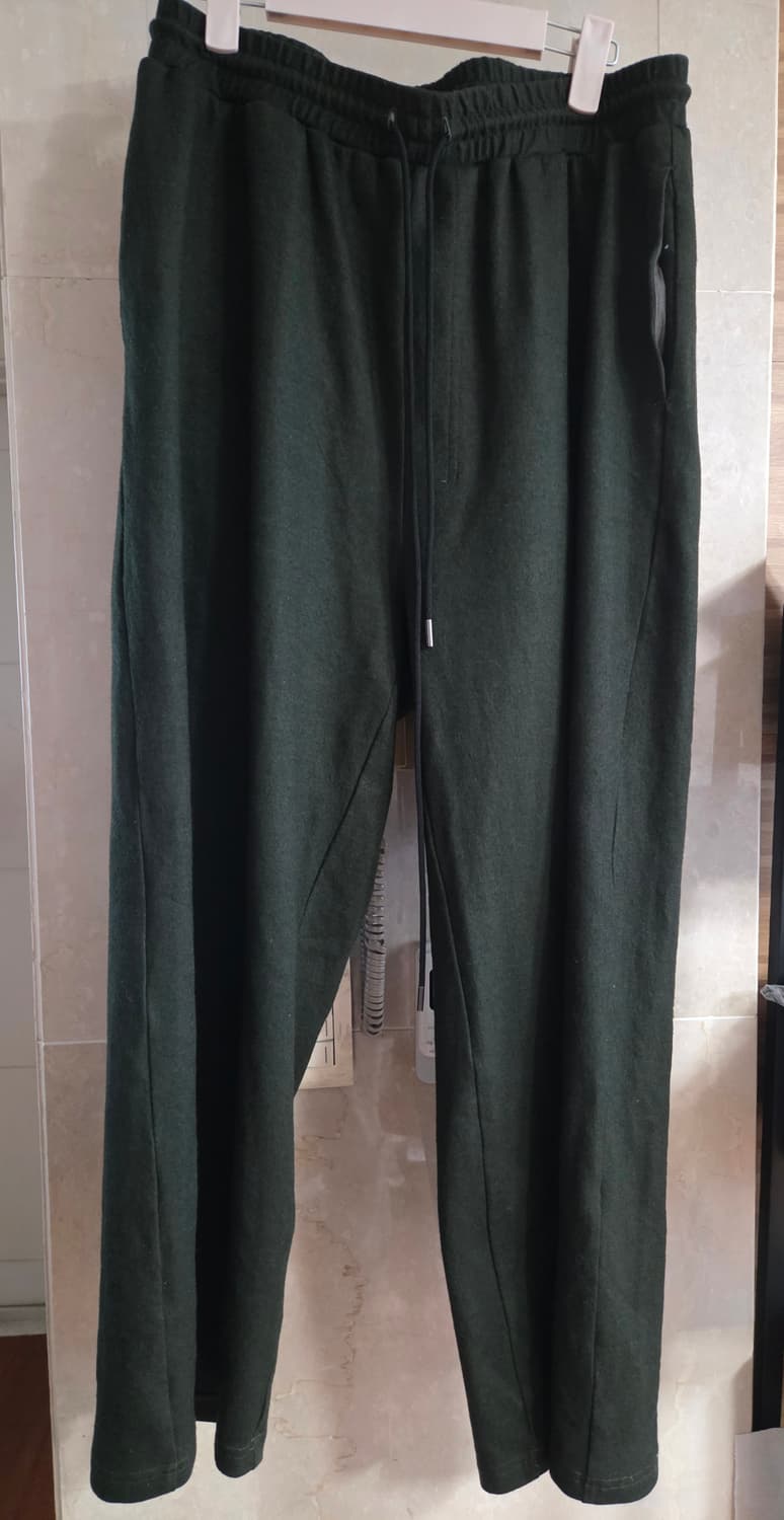 안셀름 울저지 스트레이트 팬츠 그린 2 상품이미지2