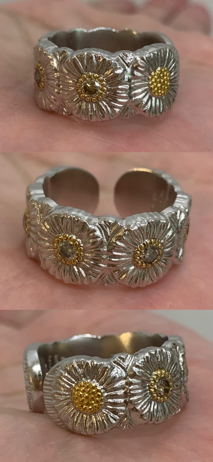 [58호] 부첼라티 다이아 블라썸 데이지 링 은반지 상품이미지3