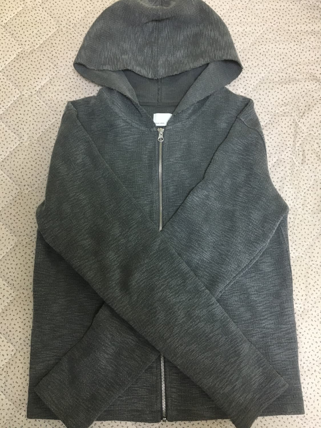 모노프리베 텍스처 후디 집 그레이 상품이미지2