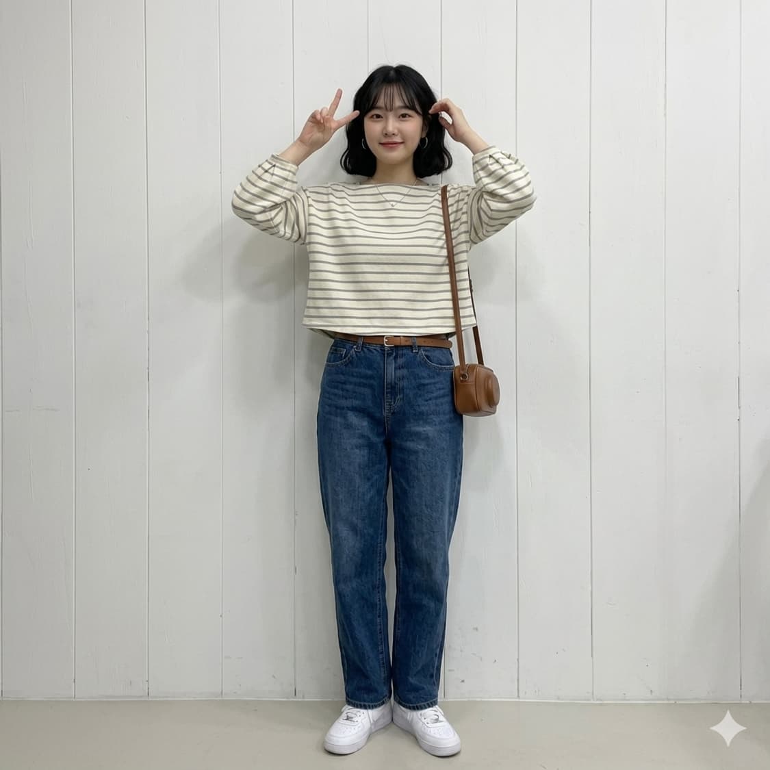 제너럴 아이디어 스트라이프 보트넥 티셔츠 상품이미지1