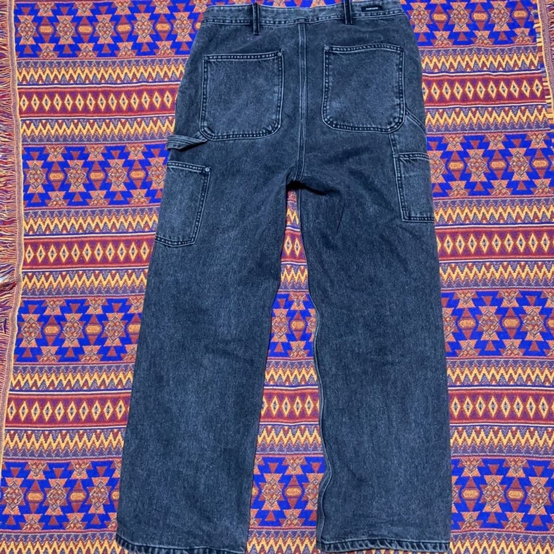 [33인치] 앤더슨벨 더블니 카펜터 흑청팬츠 상품이미지3