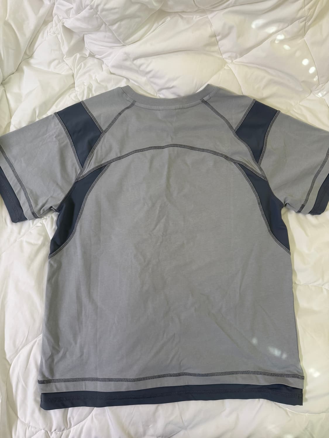 산산기어 메쉬 판넬 티셔츠 스카이 블루 상품이미지2