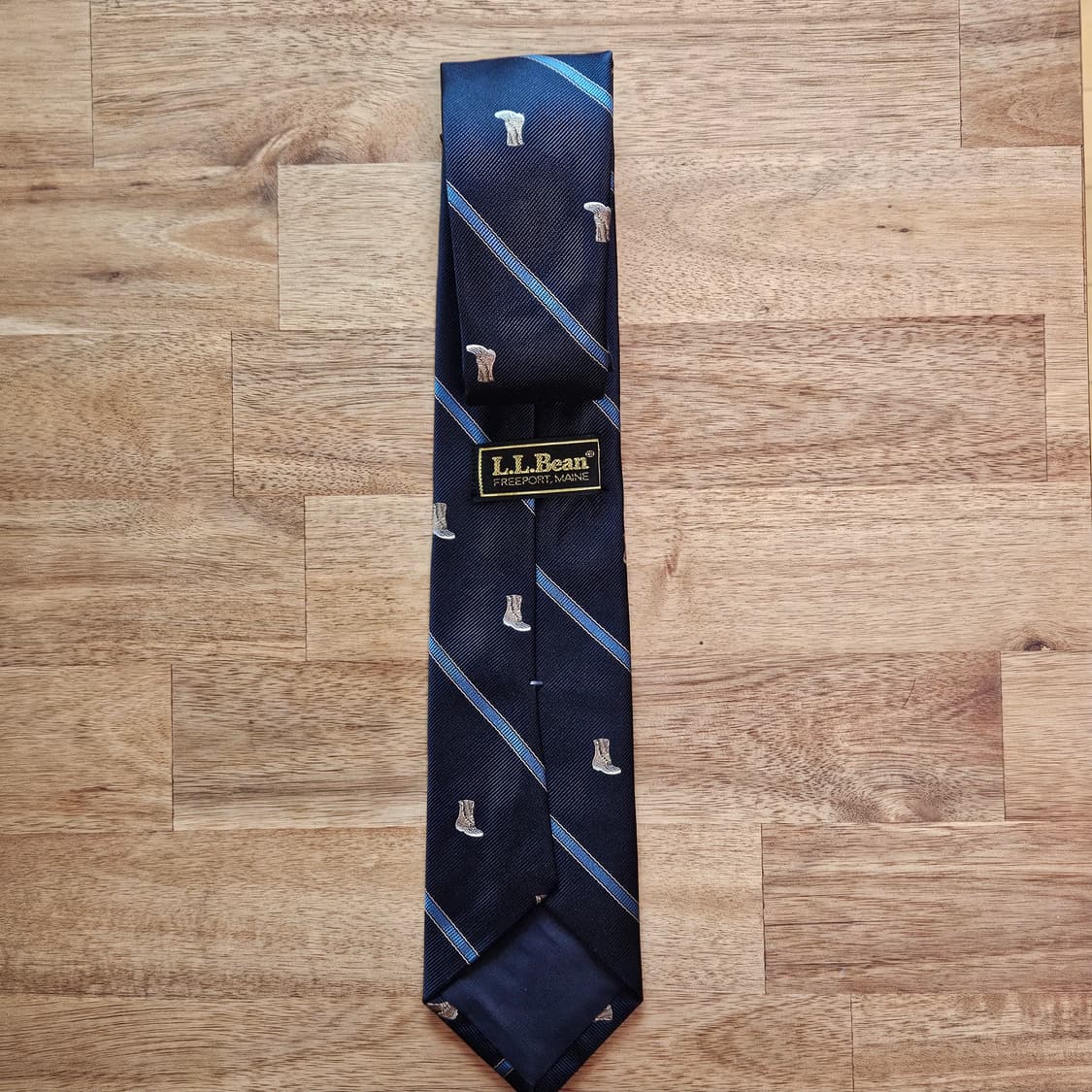 90s 엘엘빈 덕부츠 자수 넥타이 상품이미지4