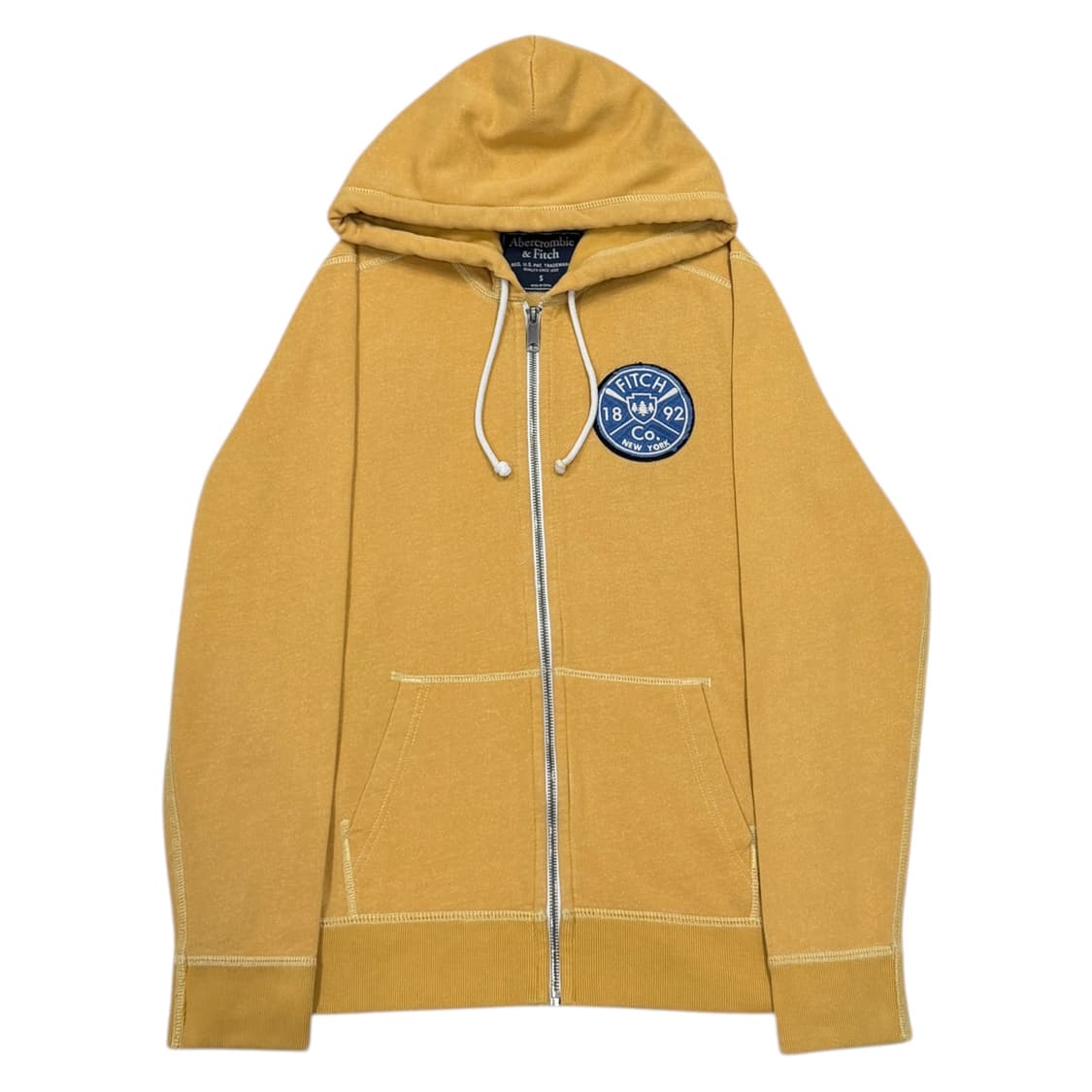 아베크롬비 빈티지 Y2K 로고 옐로우 후드집업 자켓 S 상품이미지1